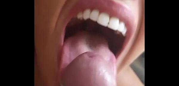  Amatur he puts his cock in her mouth and cums inside